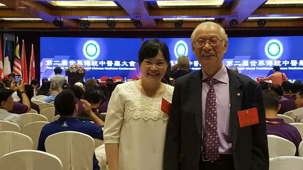 Dr. Shy and Prof. Ming Qing Zhu representing Zhu’s Scalp Acupuncture (ZSA) at an international academic conference of the World Federation of Chinese Medicine Societies in 2016.